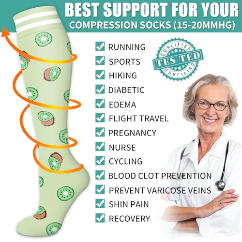 Image of Laite Hebe 3 Pack Medical Compression Sock-Compression Sock For Women and Men Circulation -Best for Running,Nursing,Athletic Sports
