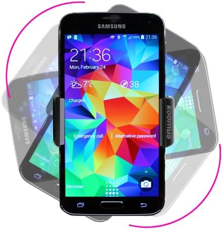 Koomus Air Vent Smartphone Car Mount Holder Cradle for all iPhone and Android devices - Retail Packaging - Black