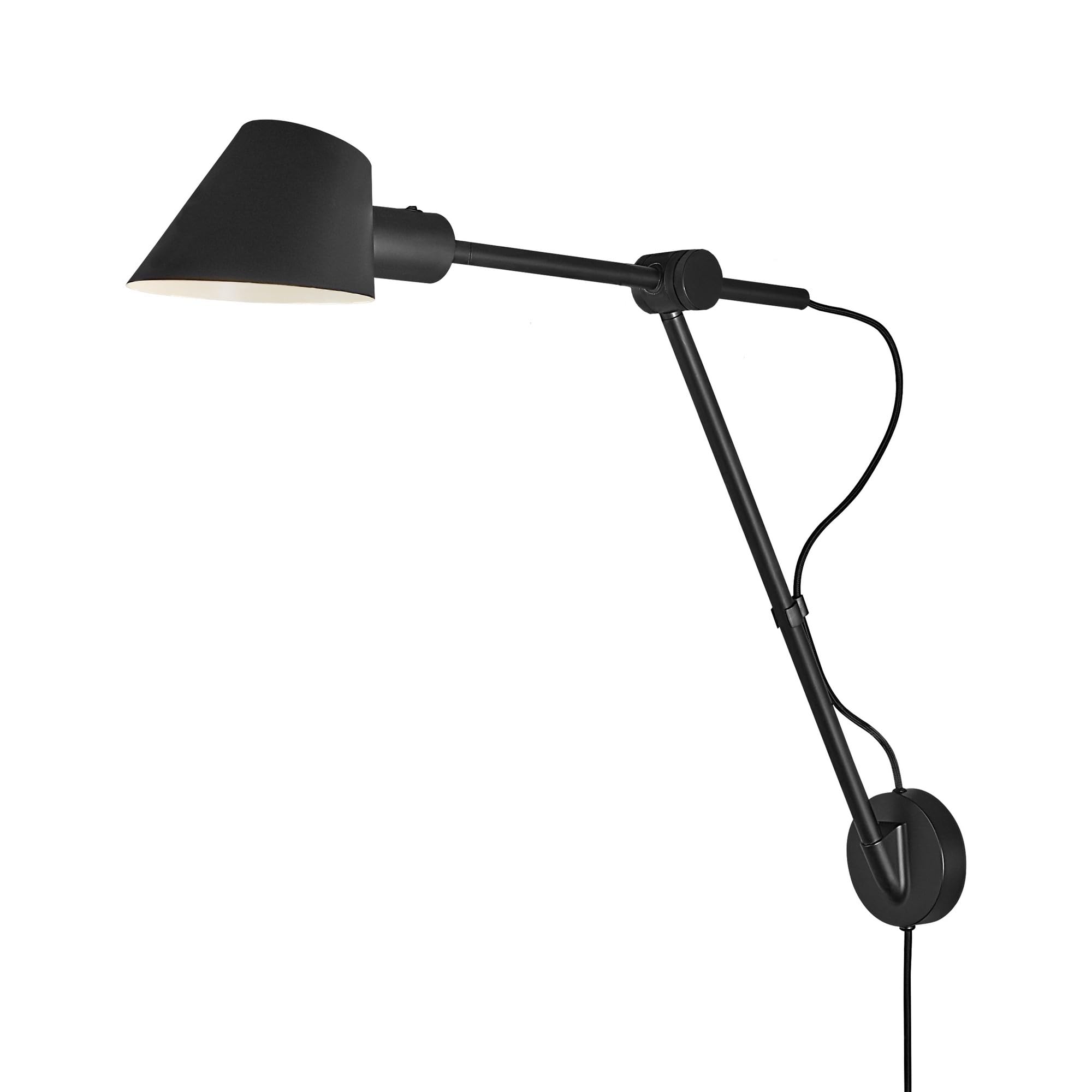 B&Q -  Stay Aluminium Wall Light  Black,plug In Or Mains
