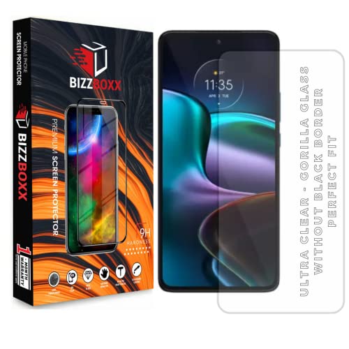 Image of Motorola Edge 30,Moto Edge 30**Duraglass**Anti Explosion /Military Grade Tempered Glass|Without Black Border-Edge To Edge|9H Hardness|With Easy Installation Kit (Pack Of 1) for Smartphone