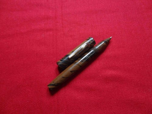 Ranga Duofold Ebonite Roller Ball Pen-Model3R- Black,Mottled- Brown,Green,Olive #TOP5