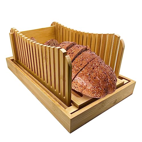 Wooden Bagel Slicer Homemade Bread Slicer Collapsible Bread Slicer