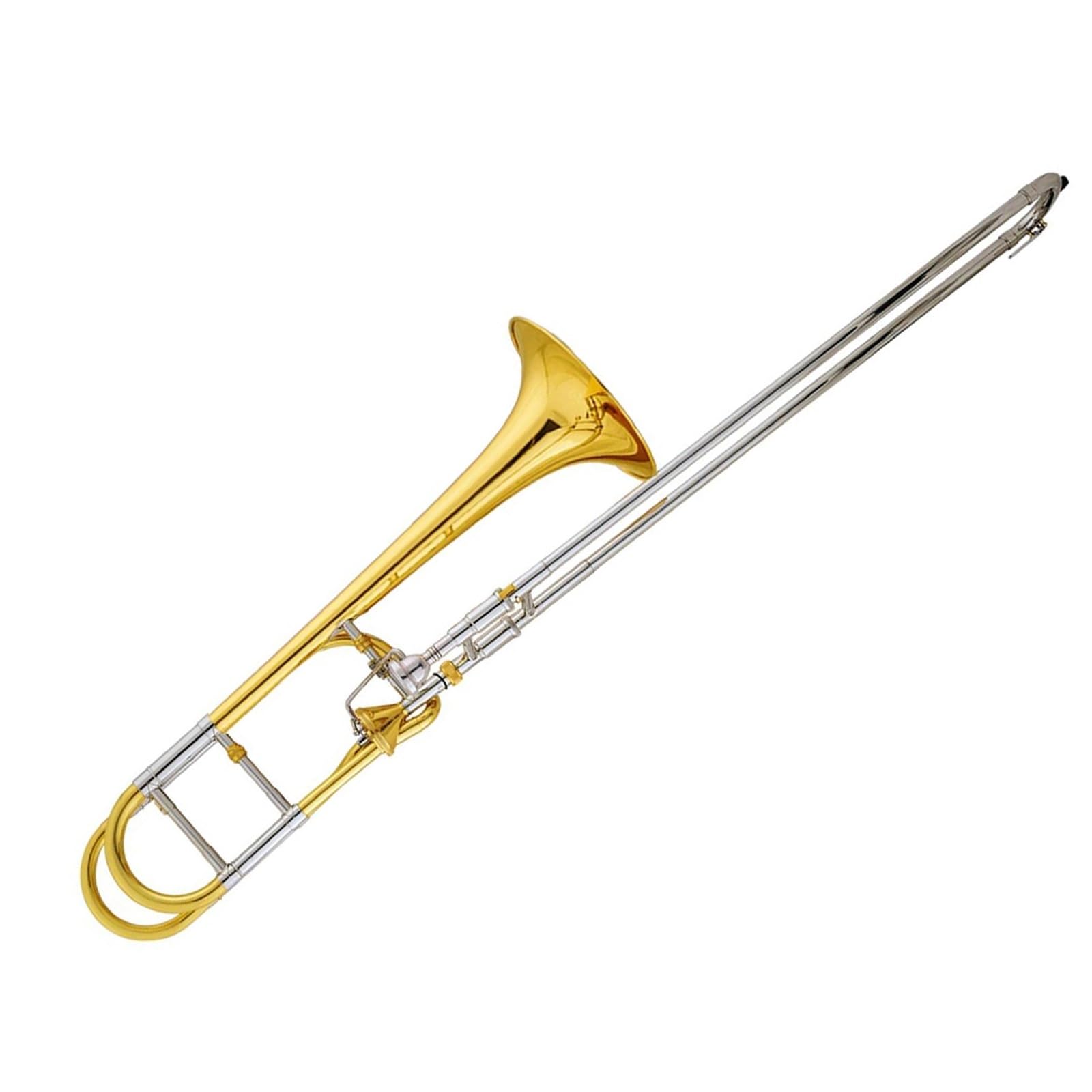 Trombón BB F Material De Latón Lacado En Oro Adecuado Para Principiantes Adultos Para Practicar Y Tocar