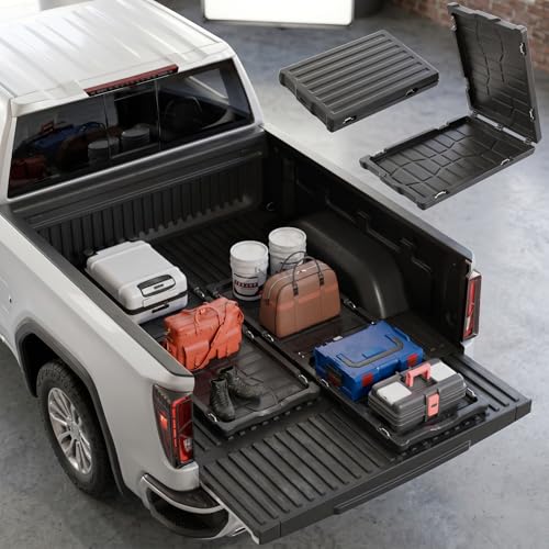 Sliding Truck Bed Organizer with Collapsible Tray