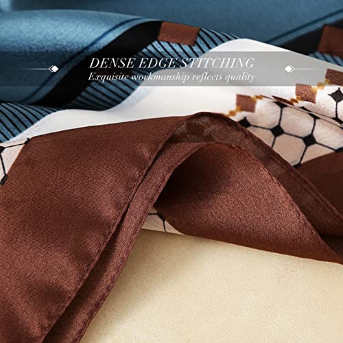 Silk Scarf Women Flower Leaf Printed Artistic Color Matching ​Long Shawl Wrap Warm Sunscreen Scarf All Season4