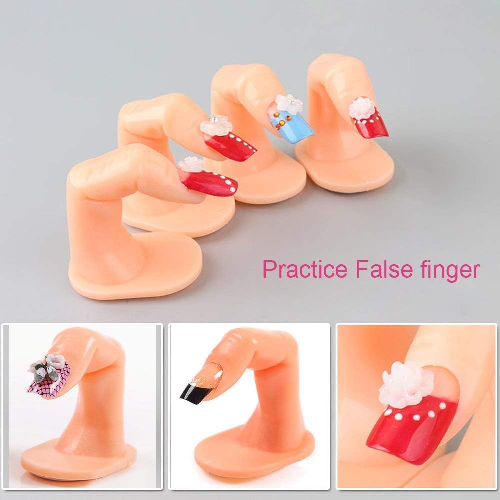 NAILWIND Practice Finger Nail Art Practice Finger Plastic Fake Fingers with Nails for Hand Nail Art Training Display Decoration Tools (10 - Pcs) 1