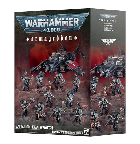 Image of Armageddon Battalion Deathwatch Box Set for Warhammer 40,000, 11 Miniatures Including Corvus Blackstar and Deathwatch Kill Team, Multipart Plastic Model Kit