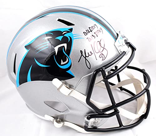 Luke Kuechly Autographed Panthers F/S Speed Helmet w/2 insc.- Beckett W Hologram Black