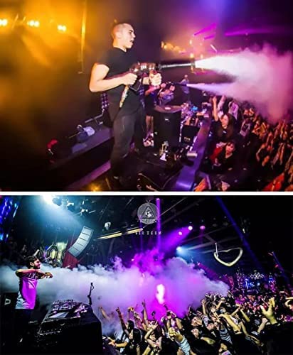 Canon à LED de fête, Pistolet à CO2 Cryo portatif, Effet de Jet de DJ de Bar de boîte de Nuit coloré avec Effet de scène de pulvérisation de Pistolet à fumée de Tuyau de gaz
