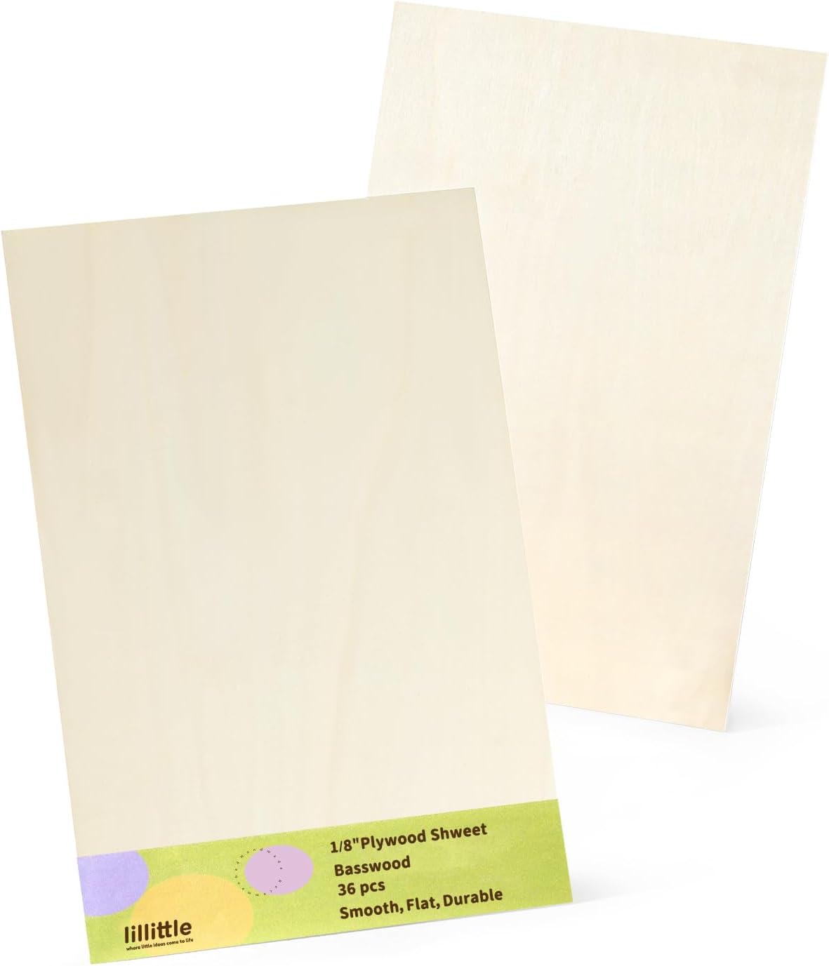 36 Pack Basswood Sheets 12"x24"x1/8", 3mm Basswood for Laser Cutting, Wood for Laser Cutting and Engraving, Laser Engraver Blanks, DIY Architectural Models Making, Wood Engraving
