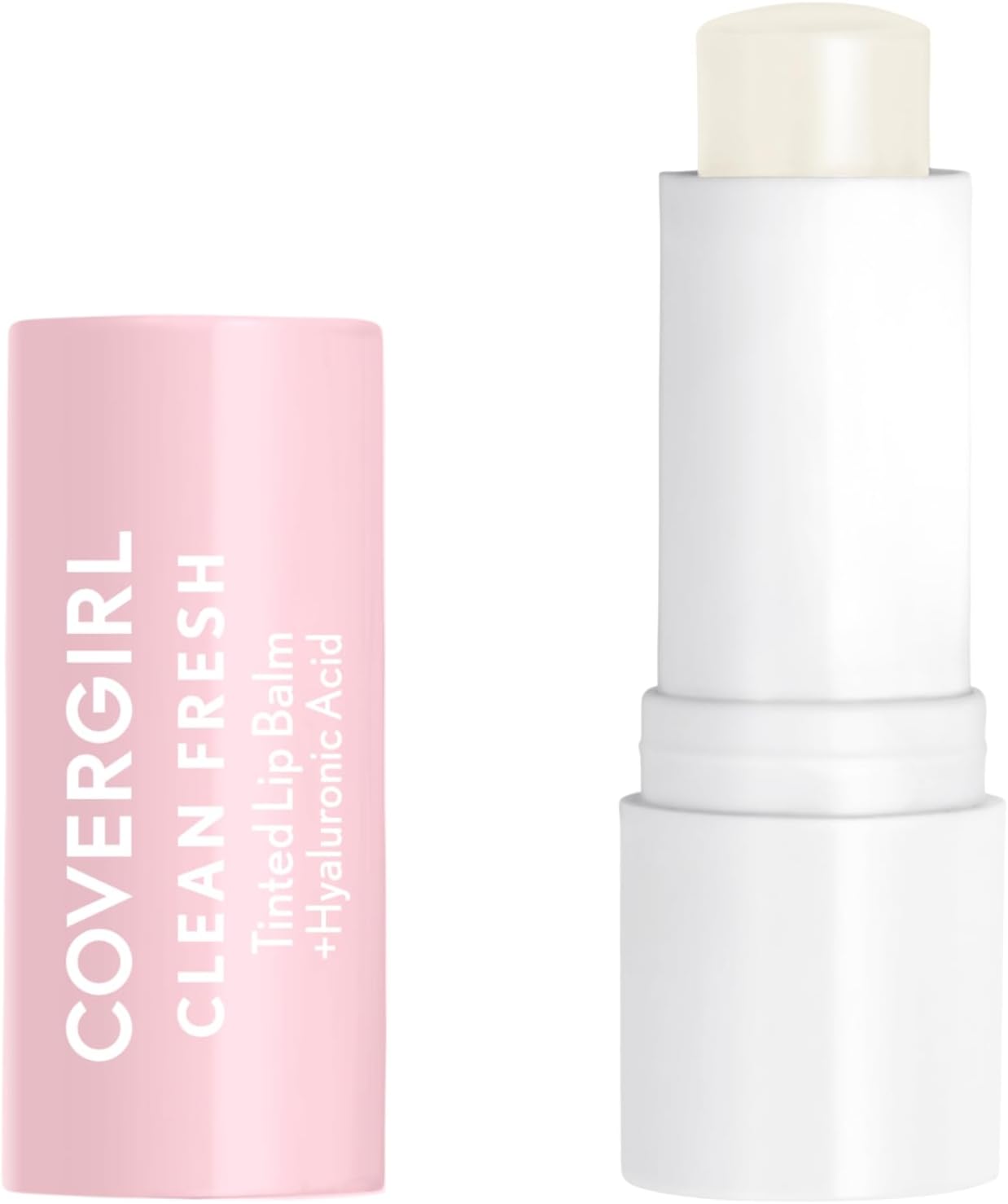 CoverGirl Clean Fresh Tinted Lip Balm, Vegan Formula, Hydrating, Natural Finish, Clear as Crystal, 1 Count