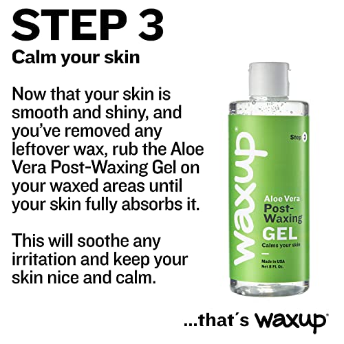 Waxup Before And After Waxing Skin Care Kit, Marigold Pre Wax Cleanser, Almond Oil For Skin Wax Remover, Post Wax Cooling Aloe Vera Gel, Hair Removal Waxing Kit. #TOP3