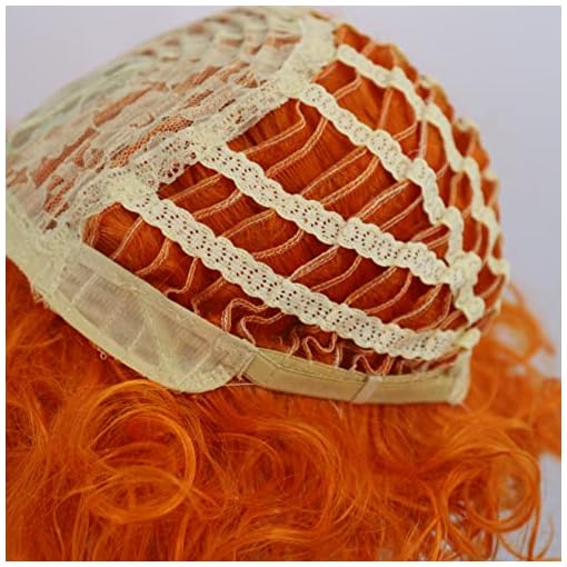 Cfalaicos Adult Orange Wig and Eyebrows - Image 7