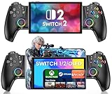 Handheld Controller für Nintendo Switch 2/Switch/OLED/Lite, Wireless...