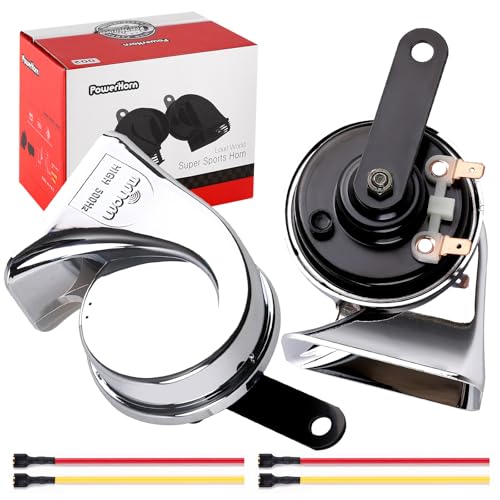 Cenzhiwen Car Horns 12v Loud Waterproof - Tweeter/Bass, General Accessories, Electric Snails for Cars, Motorcycles, Alternative Electronic Components for Cars and Truck?silvery?