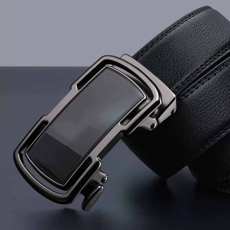 JSEIAJB Men's Leather Belt With Automatic Buckle And Versatile Casual Belt3