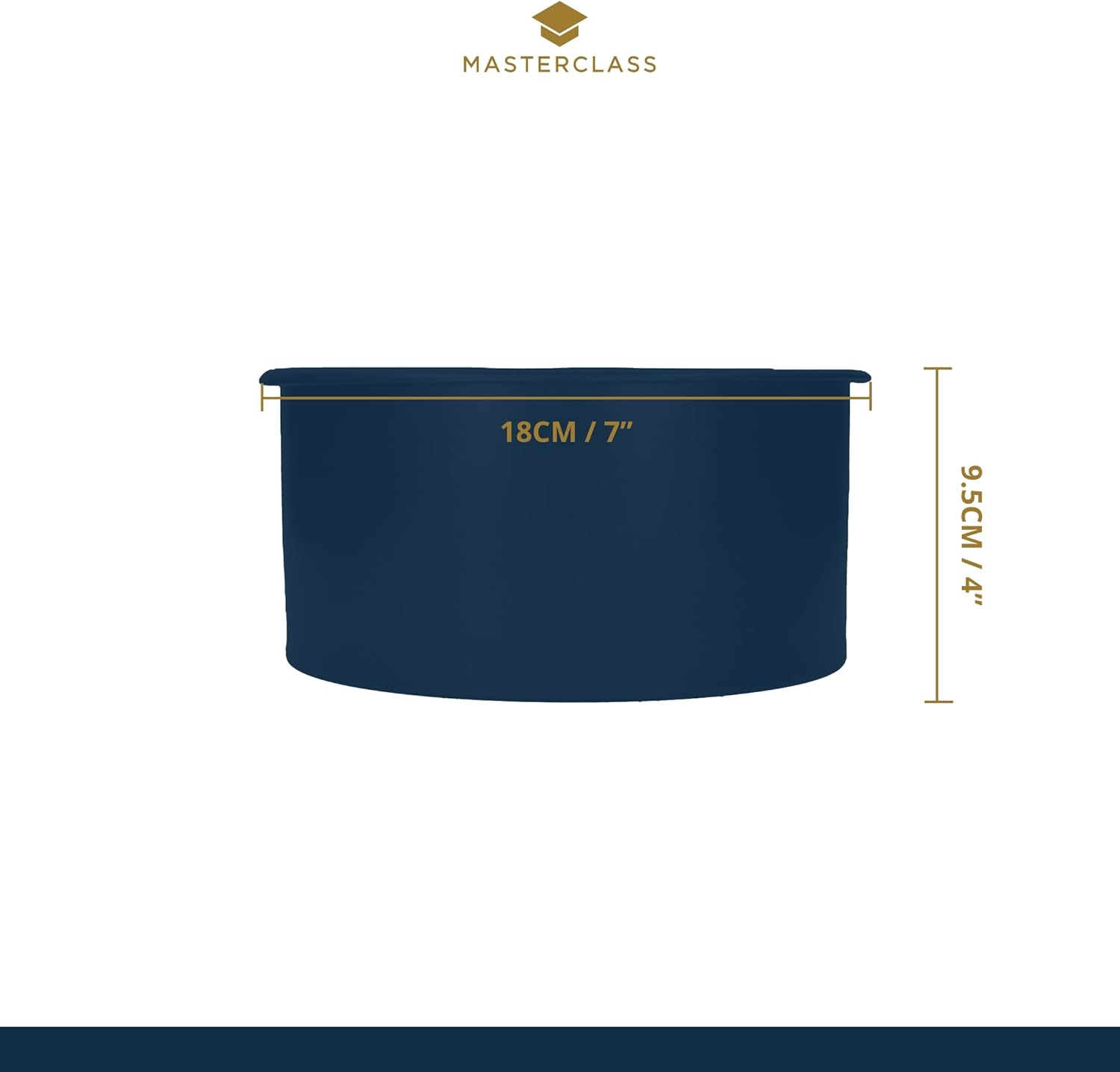 MasterClass Non-Stick Deep Round Cake Tin With Loose Base, 18 cm (7")