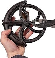 Vista 7 de Rustic State Makara - Polea industrial vintage de hierro fundido de 7 pulgadas de diámetro para lámpara colgante de montaje en pared, color negro