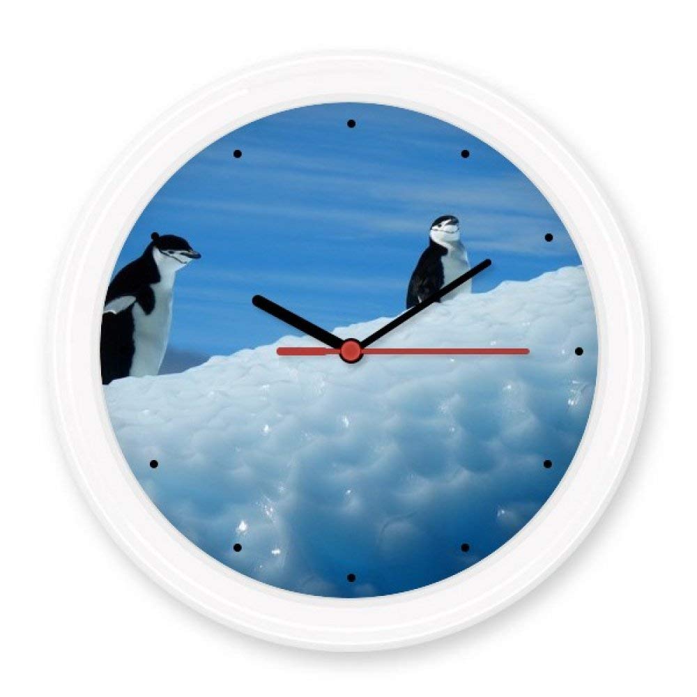 Horloge murale decorative manchots de l'Antarctique pour salon et chambre parentale