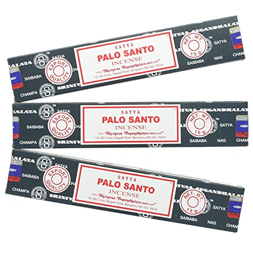 Crafty Jungle Satya Nag Champa Palo Santo Lot de 3 boîtes de bâtonnets d'encens