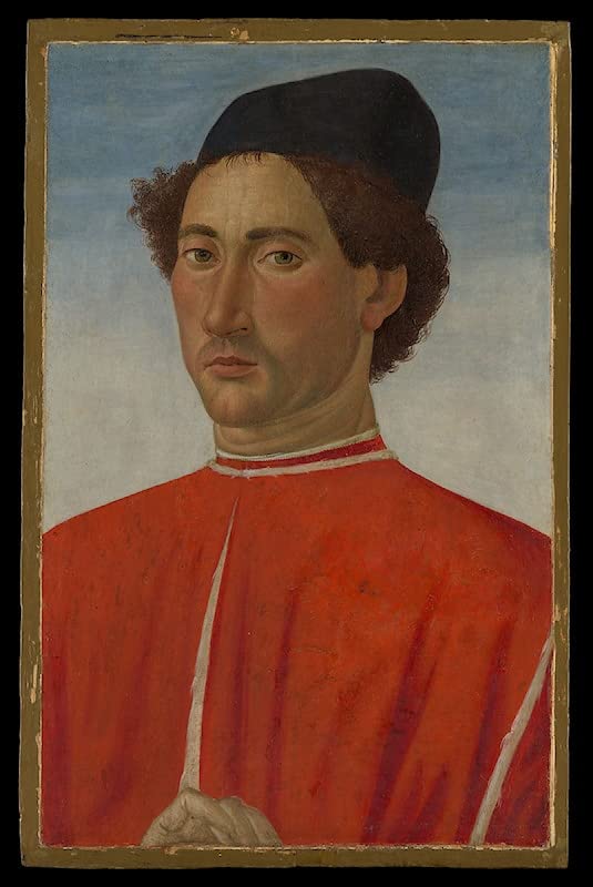 Impression d'affiches Cosimo Rosselli portrait d'homme toile premium 60x90