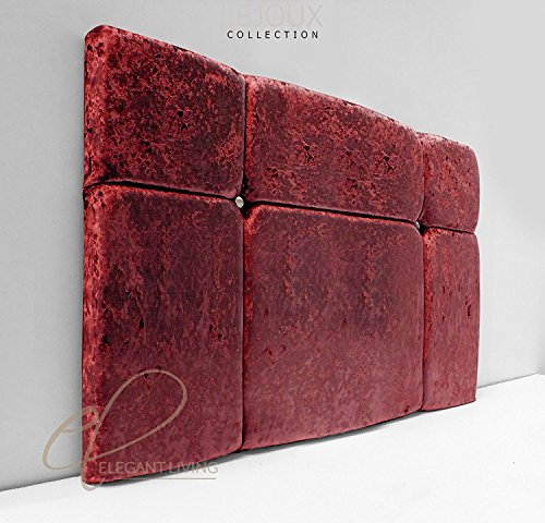 Lejoux™ Colección Sample Cabecero de cama de lujo en terciopelo aplastado en individual, doble king (rojo, 102 cm) (doble) 76,2 cm de alto) Cover
