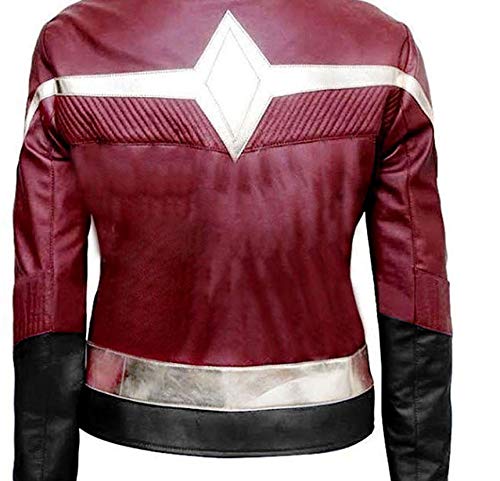 Superhero Wonder Girl Gal Gadot Marron and Black Faux Leather Jacket for Women2