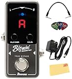Ibanez BigMini Chromatic Tuner Pedal Bundle with Power Supply, Patch Cable, Picks, and Austin Bazaar Polishing Cloth