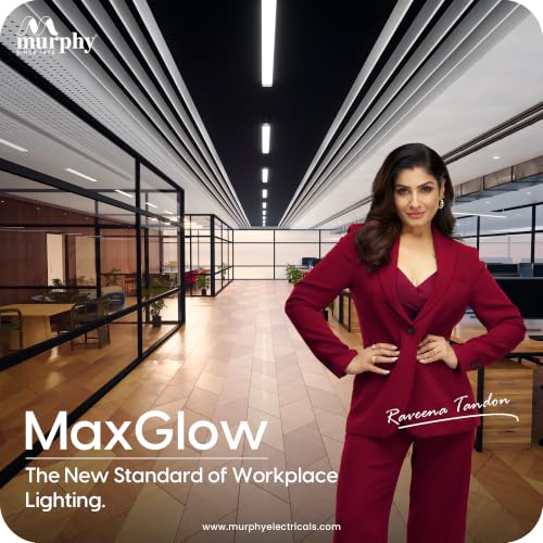 Image of Murphy MaxGlow 100W LED Tube Light, | 10000 Lumens| Cool White 6500K | Aluminium & PC Body | BIS Approved | 4kV Surge Protection| 2 Year Warranty | Pack of 2