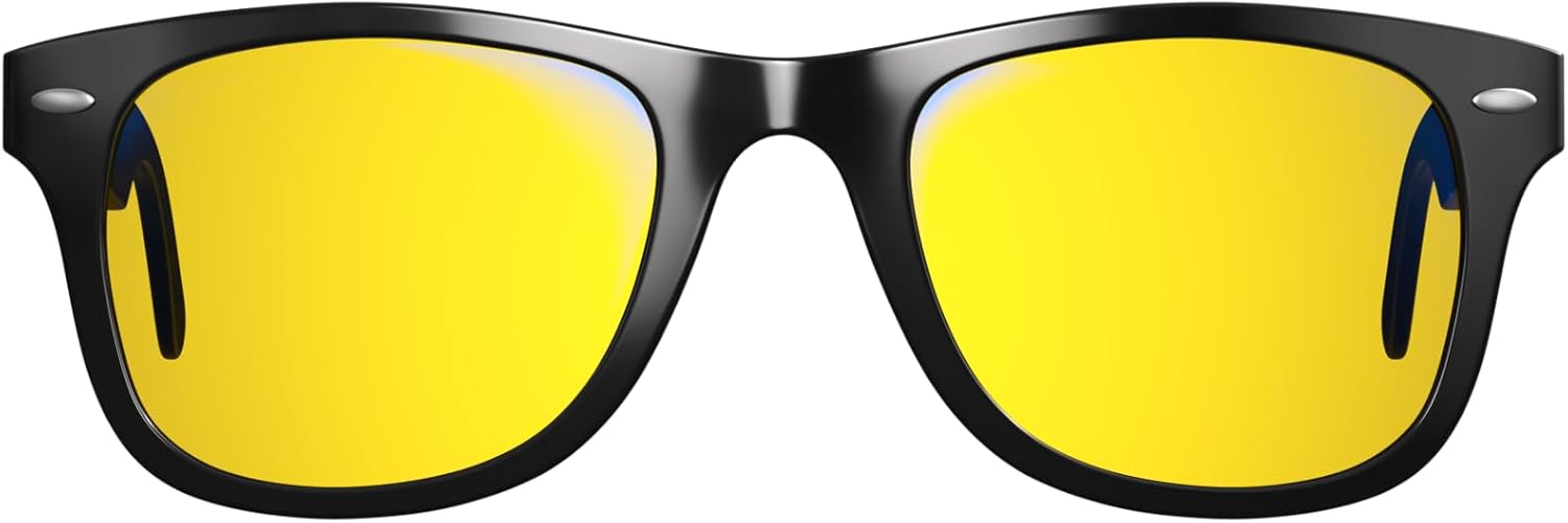 Swanwick Blue-Banned Relax Swannies Blue Light Blocking Glasses with Soft Yellow Lenses, Acetate Frame with CR-39 Lenses