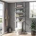 ALLZONE Bathroom Organizer, Over The Toilet Storage Rack, Over The Washer Shelf for Laundry Room, No Drilling, Extremely Easy to Assemble, Height and Width Adjustable with Ample Space