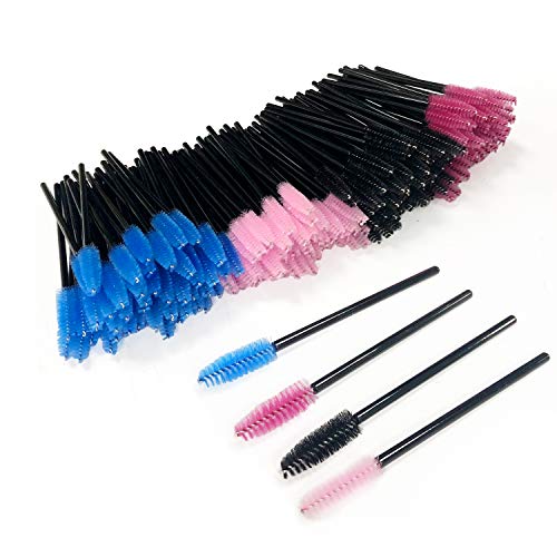 Vockvic Desechables Cepillos de Pestañas 200 Piezas, Multicolor Varitas Rímel Kit de Maquillaje Pinceles Aplicadores