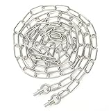 GoldSwift 10 Feet Silver Color Nickel Chandelier Chain, Heavy Duty Light Fixture Chain for Hanging P