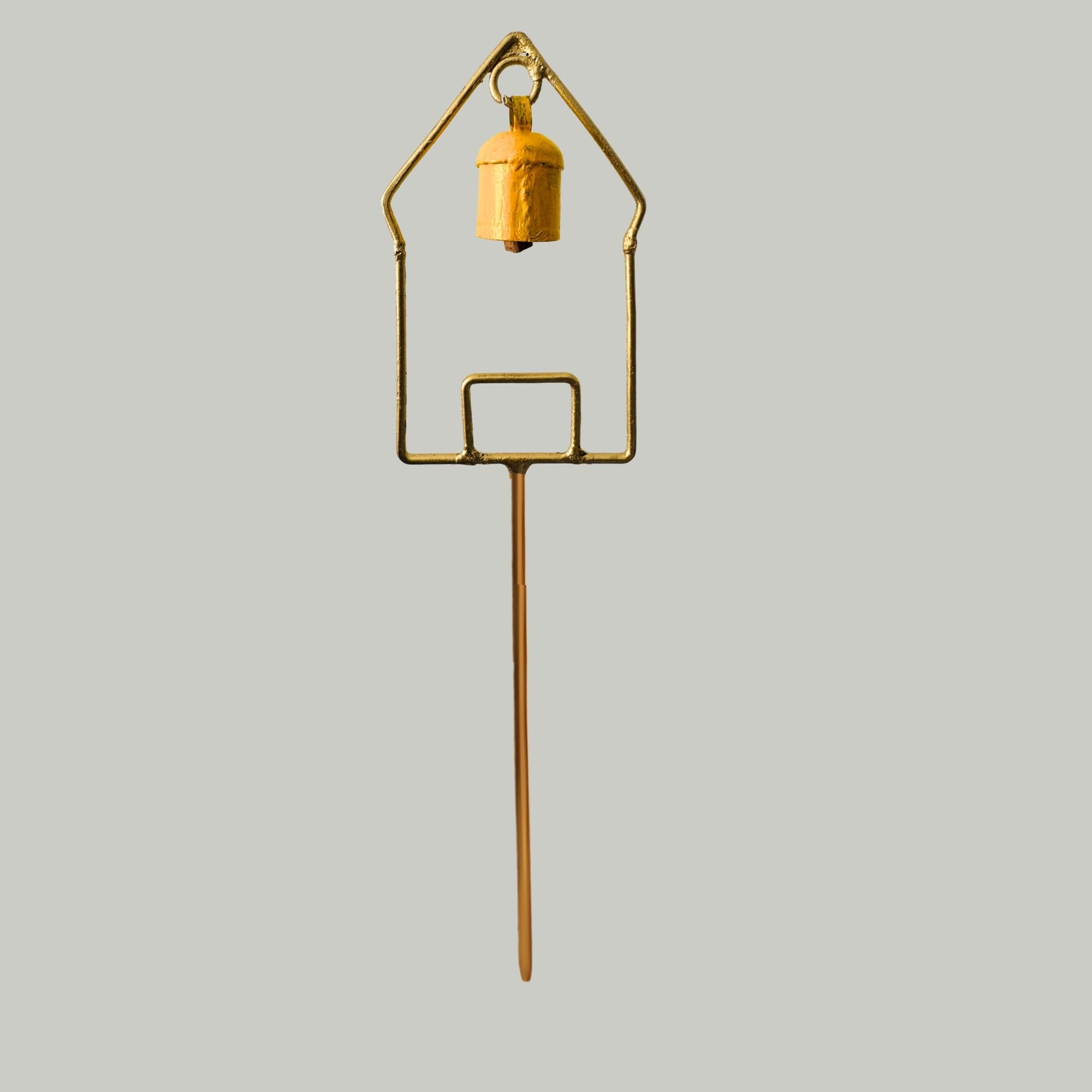 JASMEY HOMES House Design Garden Stake with Bell, 65 cm, Yellow Metal, Pack of 2-picture-13