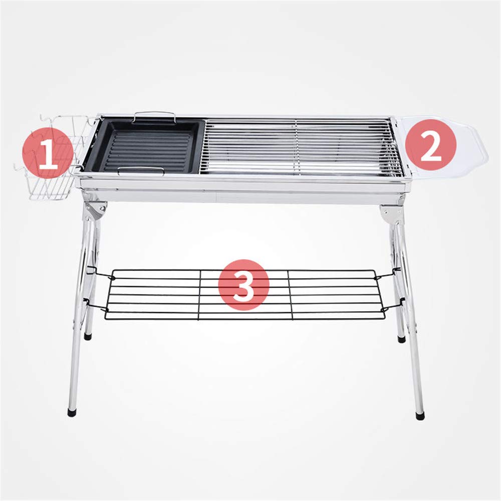 Griglia per Barbecue a Doppio Forno, Fodera Indipendente, Pieghevole 5 Persone o più Griglia per Barbecue di Grandi Dimensioni, per la casa Giardino Esterno Campeggio PIC-nic Cucina
