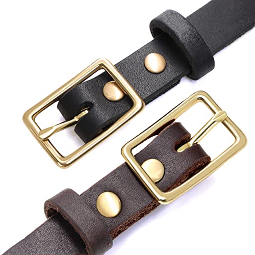 Pet Artist Braided Leather Dog Collar For Small Medium Dog, Soft Lightweight Full Grain Genuine Leather Dog Collar With Metal Buckle, Black M: Neck Size For 12-16 Inches #TOP7