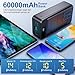PDBEST 60000mAh Power Bank 22,5W Powerbank PD USB-C Schnellladefunktion Externe Akku mit 4 Ausgänge und 3 Eingänge, kompatibel mit Smartphone, Tablets, Tablet usw Black