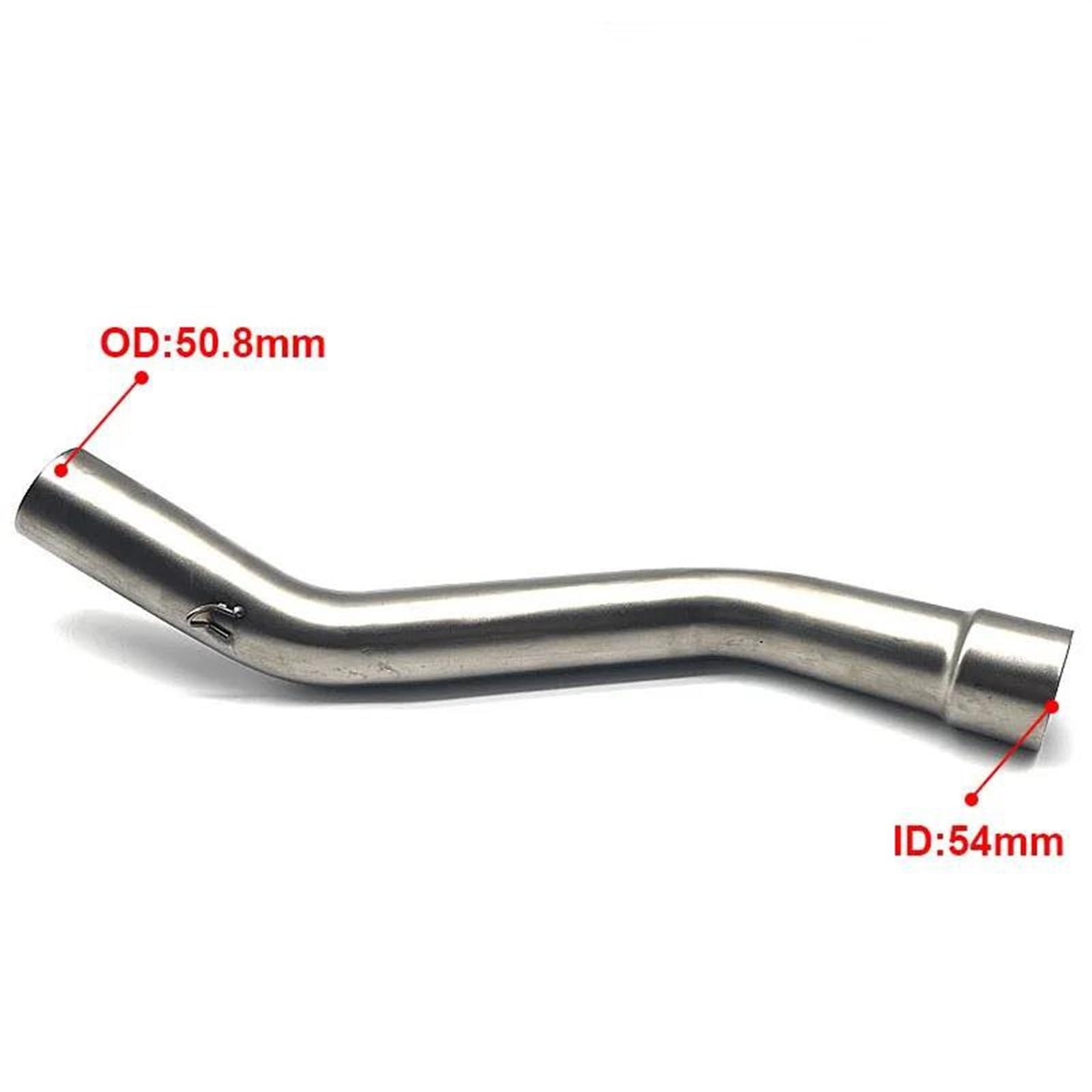 Tubo De Conexión Central del Sistema Escape La Motocicleta Acero Inoxidable para Kawasaki ZX6R 2009-2014 ZX10R 2008-2017(Type 1)