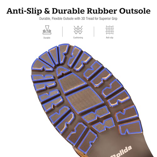 rollda cowboy boots for men western boots men39s square toe chunky heel mid-calf boots classic embroidered pull on tabs