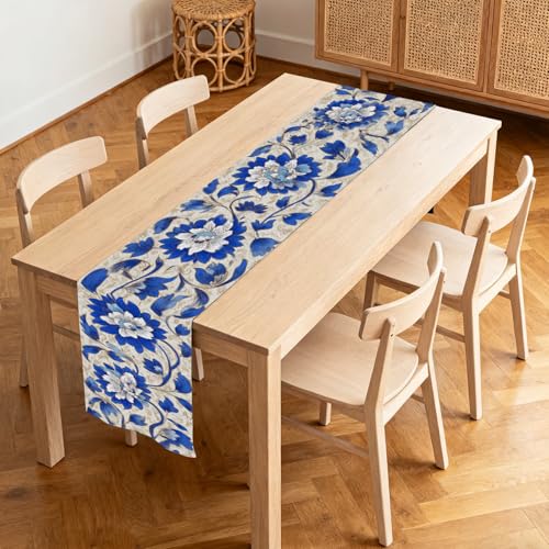Image of Nuxovilar Vintage Floral Table Runner Flax 13x72 in
