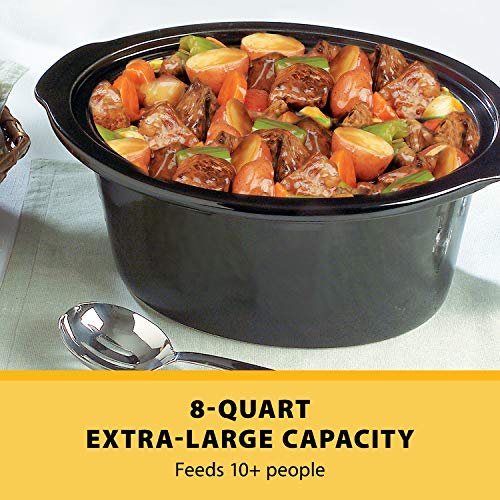 Crockpot Large 8 Quart Slow Cooker with Mini 16 Ounce Food Warmer