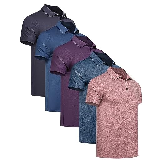 TELALEO Mens Quick Dry Polo Shirts