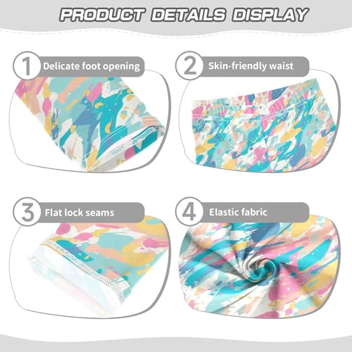 KLL Camouflage Pattern Trendy Style Little Girls Basic Leggings Soft Full Length Pants Running3