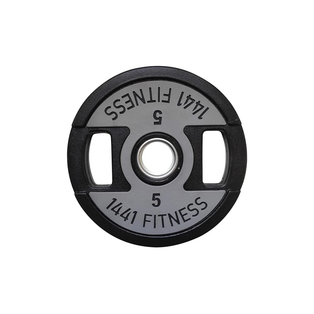 1441 Fitness Universal Versatile Ultra Durable Dual Grip Olympic Plates for Weight Training Sessions (5kg)