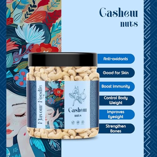 Image of Flavour Foodie Premium Cashew Nuts 250gm | Kaju Nut Dry Fuits | Natural & Crunchy Premium Whole Cashews | Gluten-Free Healthy Snack | Nutritious & Delicious Gift
