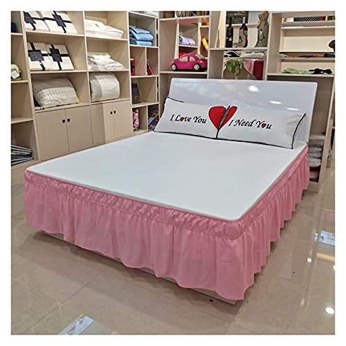 Falda de cama elástica, faldas de cama envolventes, Sábana cenefa for cama de hotel, doble, envolvente, elástica, sin superficie de cama, tamaño doble, queen, king, 40 cm de altura for decoración del