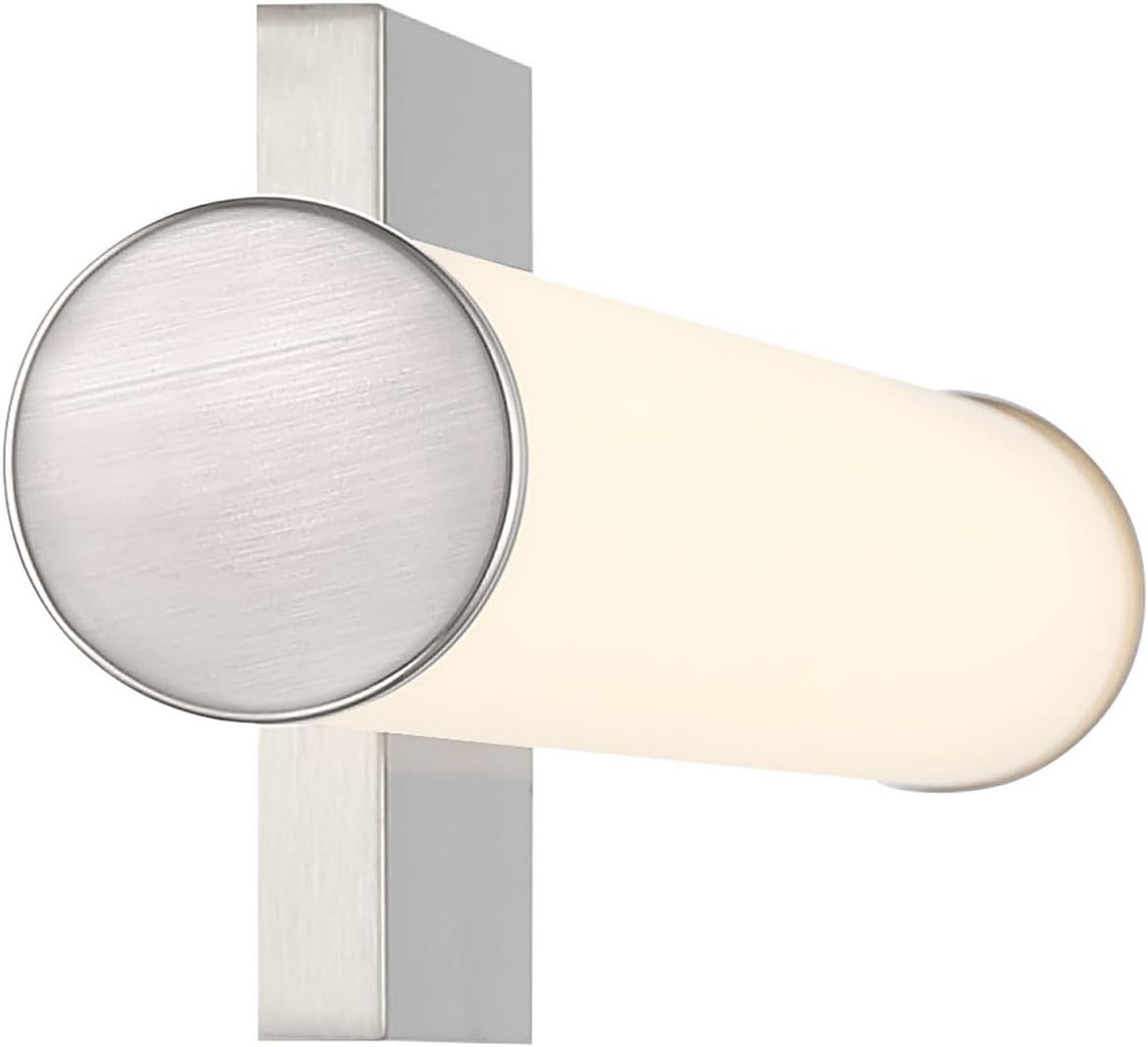 Savoy Lighting Assets 8-8888-24-SN Colt Cylinder Bathroom Vanity Wall Light, Integrated LED 24 Watt, 5" H x 24" W, Satin Nickel