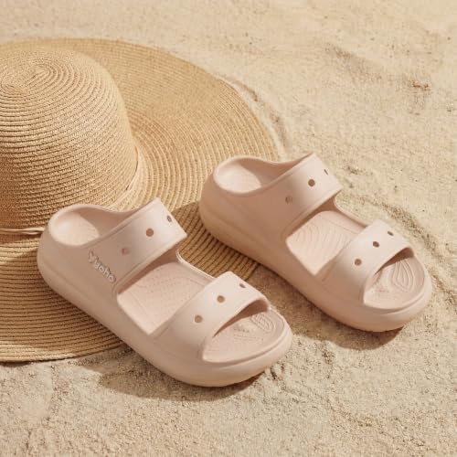 Image of YOHO Double Strap Clog Sandals for Women | Waterproof Monsoon Footwear & Rainy Shoes | Cushioned Lightweight Chappal