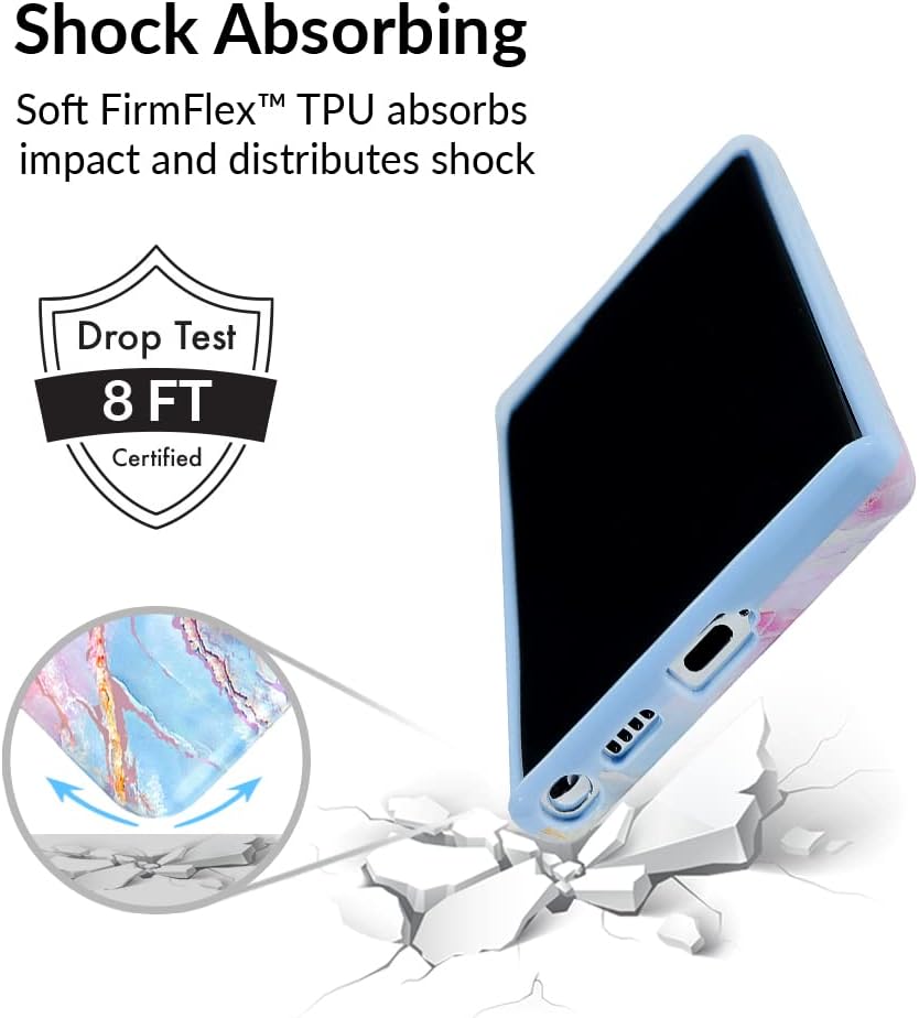 VELVET CAVIAR Compatible with Samsung Galaxy S22 Ultra Case for Women [8ft Drop Tested] w/Microfiber Lining - Cute Protective Phone Cases - Holographic Blue Marble (S22 Ultra, 2022 Release, 6.8")