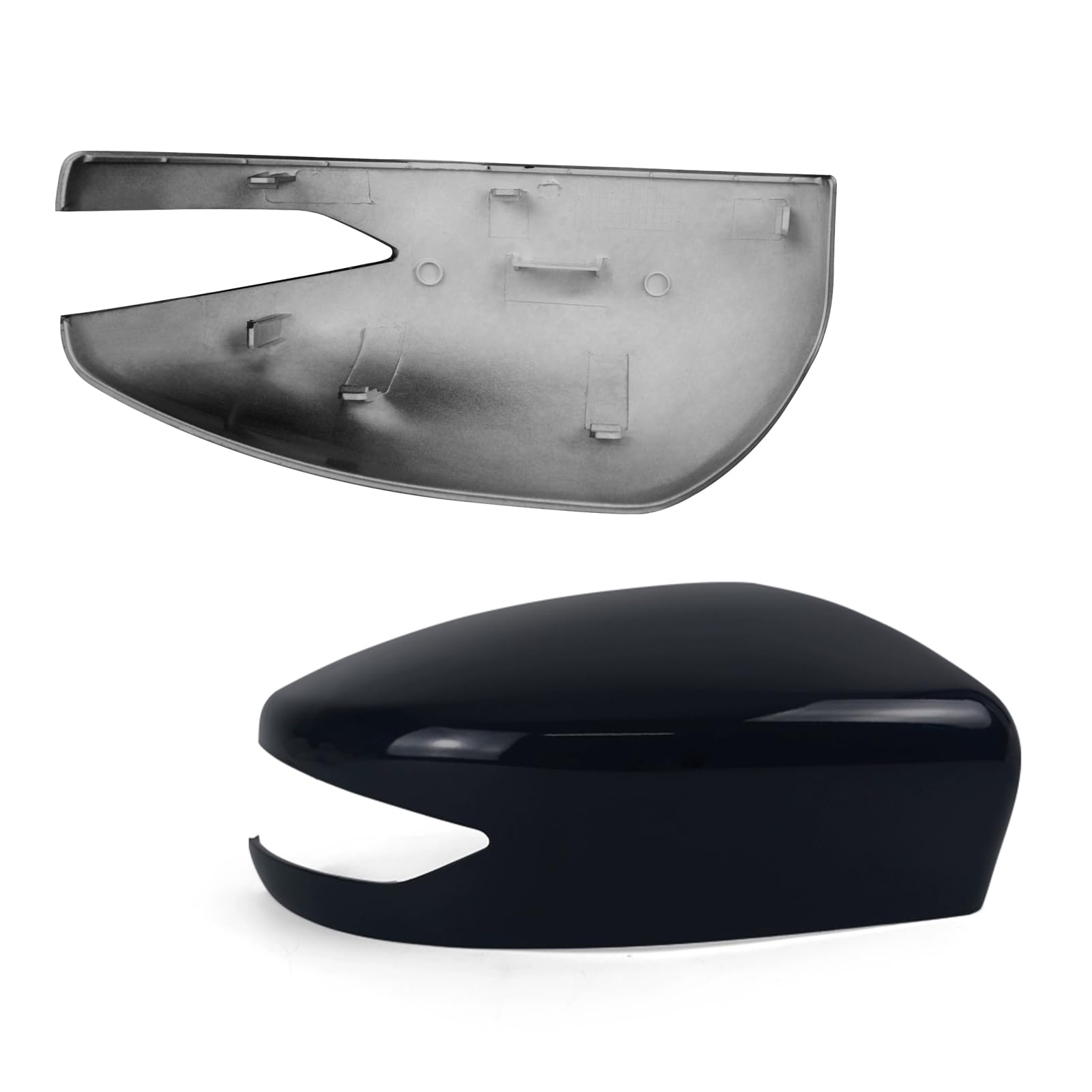 Moonlinks Compatible with Nissan Altima 2013-2018, Sentra 2013-2019 Right Side Mirror Cover Replacement, Black Exterior Passenger Side Door Rear view